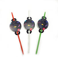 Трубочки Космос коктейльні з гофрою (8 шт/уп.)-