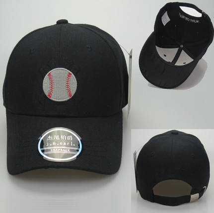 Кепка Бейсболка New York Yankees NY MLB Нью-Йорк Янкіз М'яч Чорна, фото 3