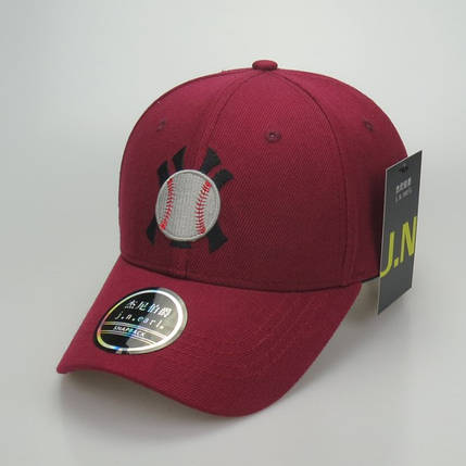 Кепка Бейсболка New York Yankees NY MLB Нью-Йорк Янкіз М'яч Бордо, фото 1