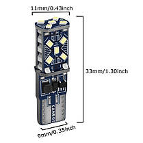 Світлодіодна лампа для стайлінгу автомобілів, задній хід W5W T10 4 Вт Canbus 15SMD-2016 LED12 В, фото 2