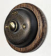 Ретро кнопка звонка  порцелянова Artlight  Бронза фурнітура бронза, хром (стійкість рамки не врахована), фото 3