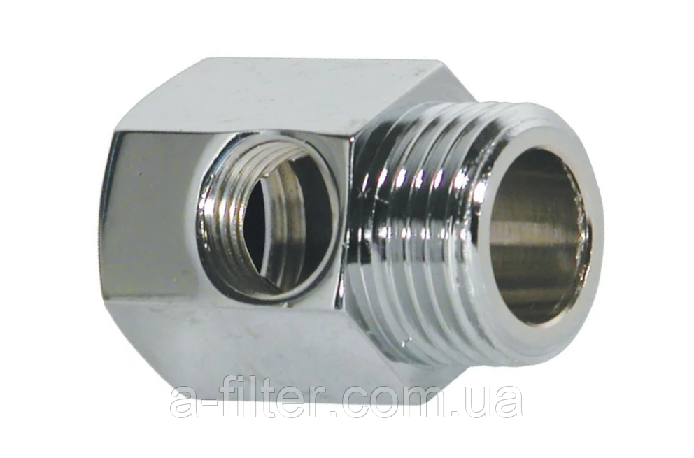 Латунное подключение к осмосу 1/2” РН x 1/2” РВ x 1/4” РВ., фото 1