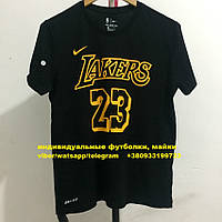 Футболка черная Nike James №23 команда Lakers NBA Dri-Fit Леброн Джеймс Лейкерс