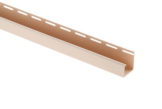 Планка Т-15 "J-trim" бежева Блок Хаус 3660 мм, фото 1