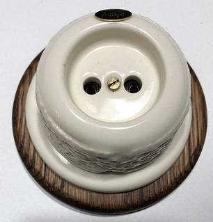 Ретро розетка фарфоровая Artlight, без заземляющего контакта