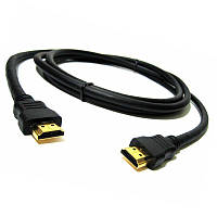 Шнур HDMI (штекер - штекер) v.1.4, диам.-6мм, 3м, чёрный