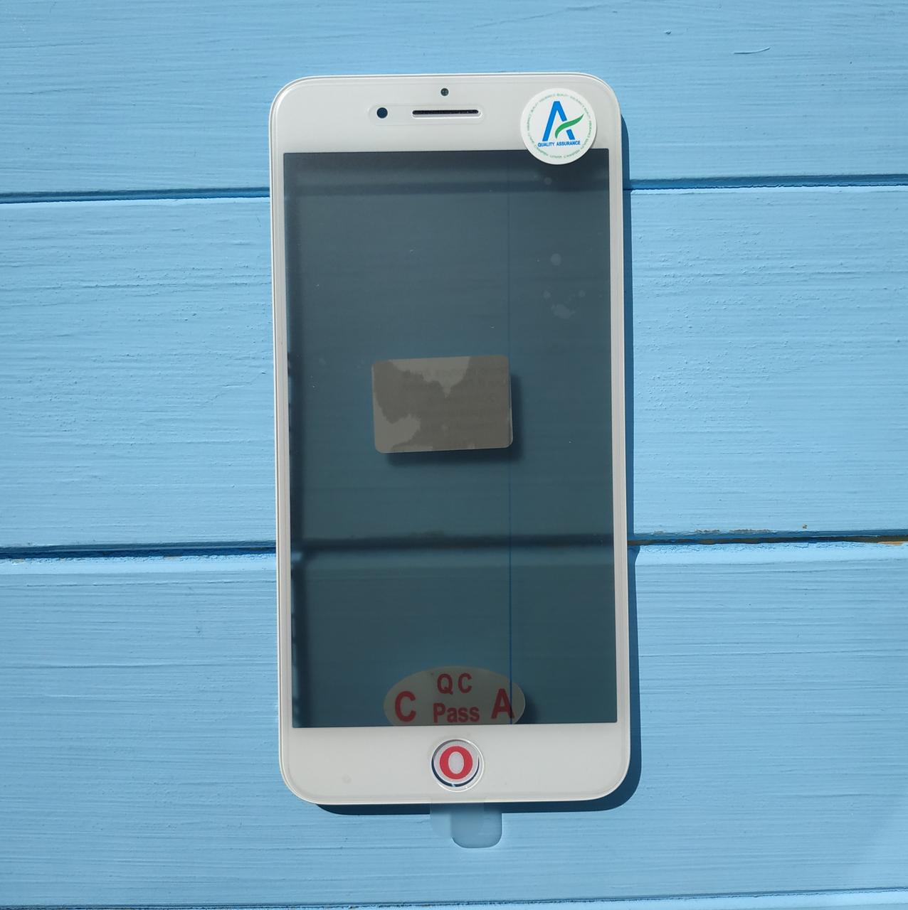 Скло корпусу Apple iPhone 8 Plus з рамкою, OCA плівкою, поляризаційною плівкою White