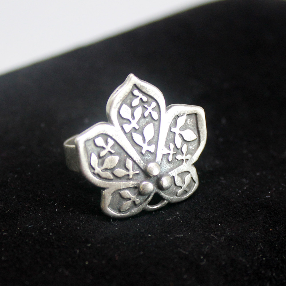 Кільце металеве зі срібним покриттям, фото 1