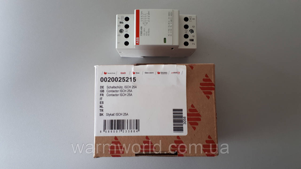 0020025215 Контактор ABB ESB25-40N ISCH 24A Скат v10-14 Protherm