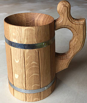 Дерев’яний пивний кухоль ручної роботи 0.5 л | Подарунок чоловікові | Келих для пива