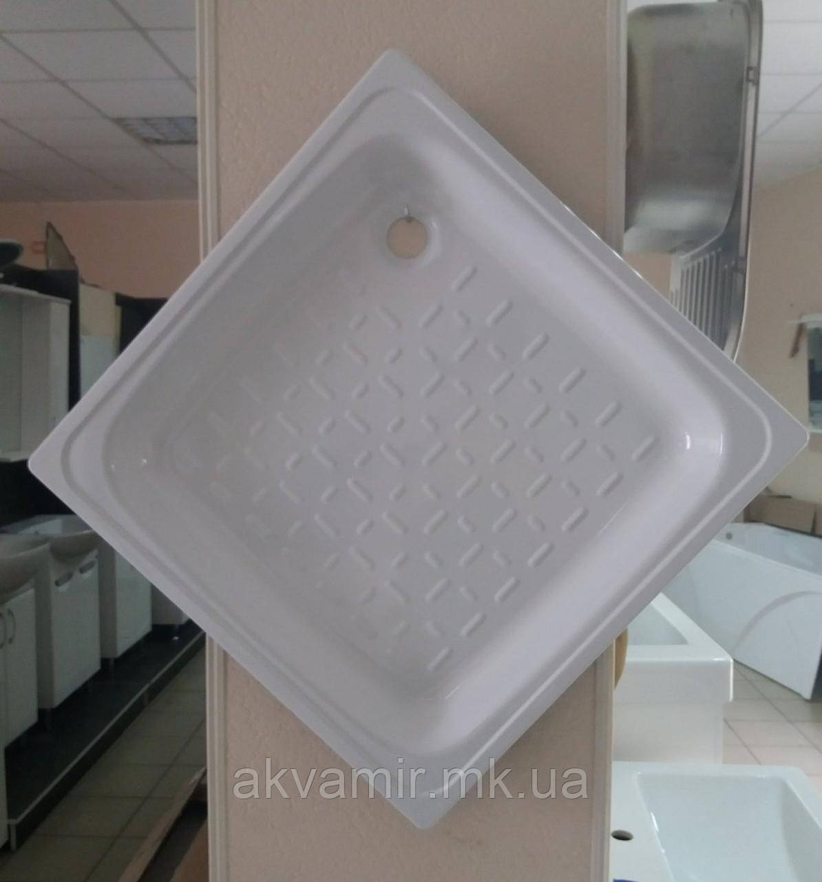 Душовий піддон Lambert 70*70*8 сталевий білий (Італія), фото 1