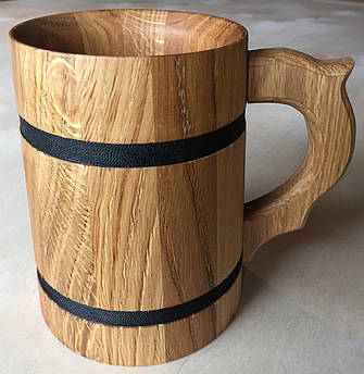 Дерев'яний пивний кухоль ручної роботи | 0.7 л | Натуральне дерево | Подарунок для цінителів пива