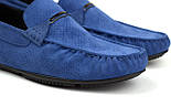 Взуття великих розмірів чоловіча замшеві мокасини сині літні перфорація Rosso Avangard ETHEREAL Sea Vel BS, фото 6