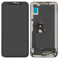 Дисплей для iPhone X, із сенсорним екраном, з рамкою, AAA (TFT, JK OEM hard)