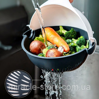 Багатофункціональна обертова овочерізка Basket Vegetable Cutter мультислайсер, фото 2