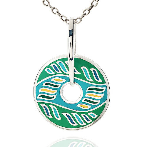 Подвеска серебрянная женская 925 пробы с эмалью, украшение из серебра ...