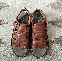 Чоловічі босоніжки сандалії екошкіри класичні коричневі