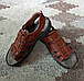 Чоловічі босоніжки сандалії екошкіри класичні коричневі, фото 3