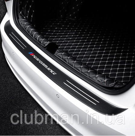 Карбонові наклейки для багажника бампер БМВ BMW M Performance 101 см