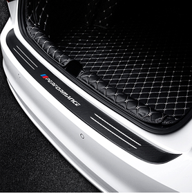 Карбонові наклейки для багажника бампер БМВ BMW M Performance 90 см