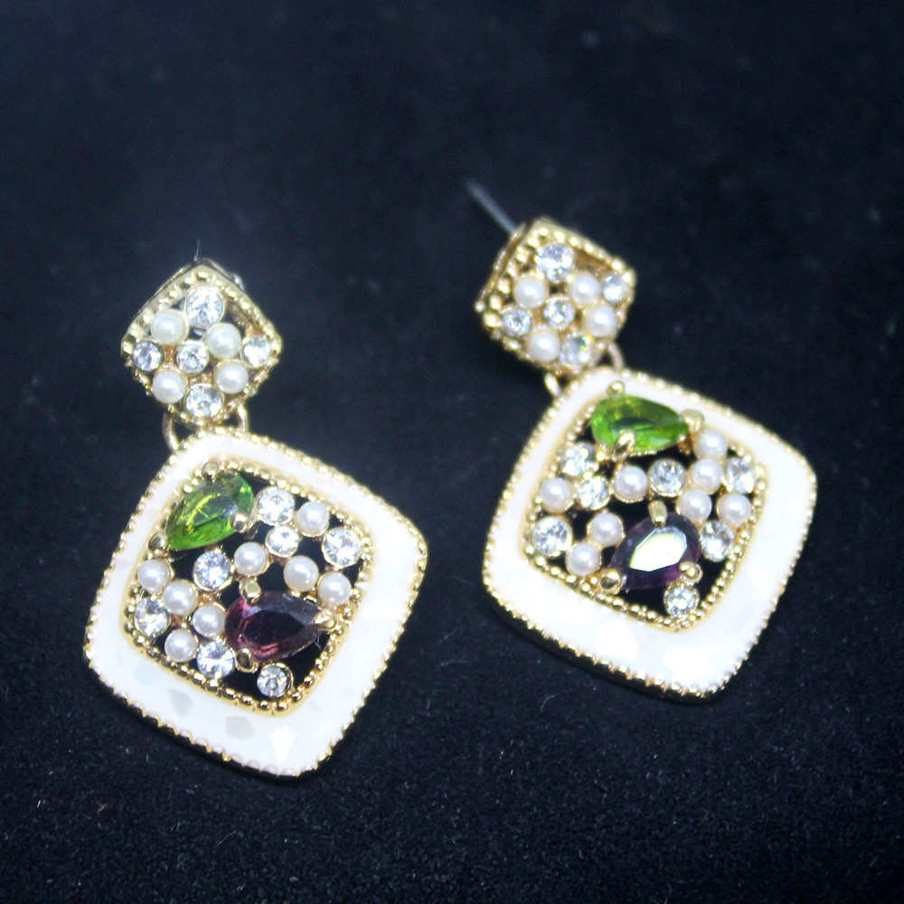 Сережки ошатні з камінчиками, фото 1