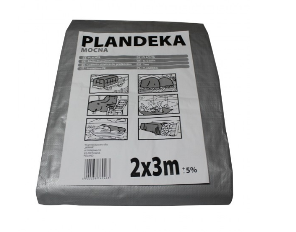 Тент Plandeka Mocna 2х3 срібний металік