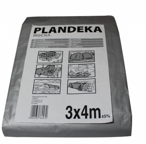 Тент Plandeka Mocna 3х4 срібний металік