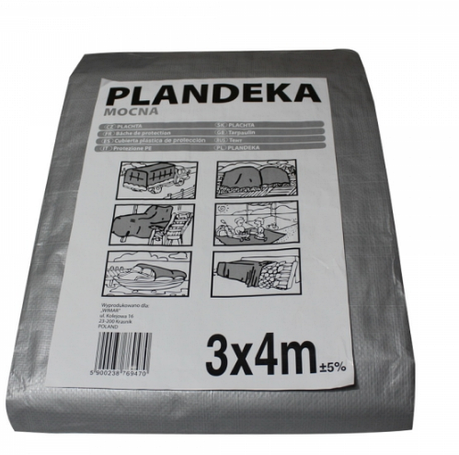 Тент Plandeka Mocna 3х4 срібний металік, фото 1