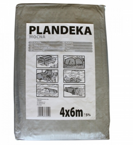 Тент Plandeka Mocna 4х6 срібний металік, фото 1