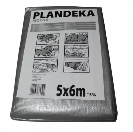 Тент Plandeka Mocna 5х6 срібний металік, фото 1