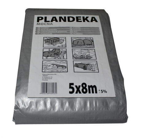Тент Plandeka Mocna 5х8 срібний металік, фото 1