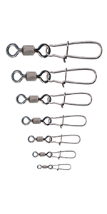 Карабін з вертлюгом американка Cralusso Rolling Swivel with nice Snap 10 0.14 м 10 кг (2127) (12шт)