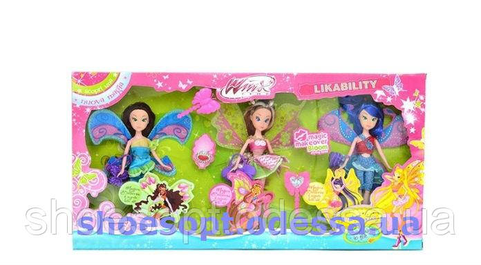 Лялька Winx Вінкс із крилами набір 3 ляльки з аксесуарами, фото 1