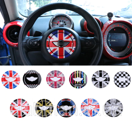 Декоративна наклейка в центр керма MINI Cooper One R54 R55 R56 R60 R61 Clubman Countryman