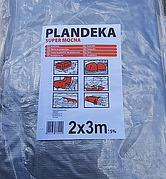 Тент Plandeka Super Mocna 2х3 срібний металік
