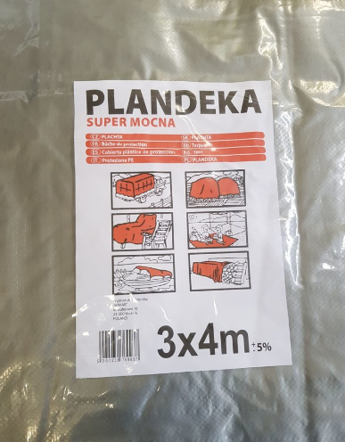 Тент Plandeka Super Mocna 3х4 срібний металік