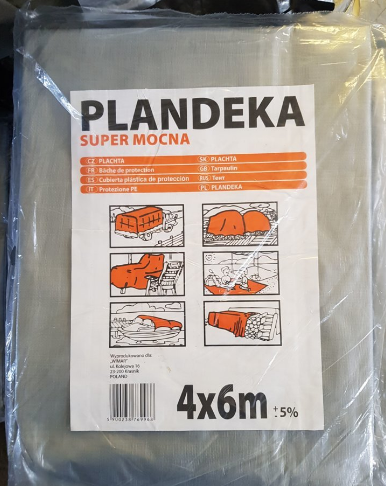 Тент Plandeka Super Mocna 4х6 срібний металік