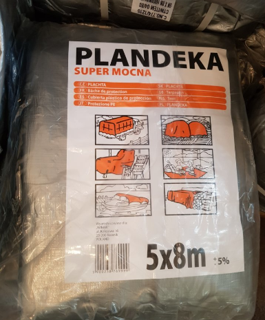 Тент Plandeka Super Mocna 5х8 срібний металік