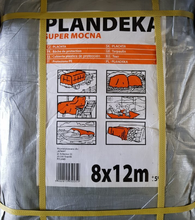 Тент Plandeka Super Mocna 8х12 срібний металік, фото 1