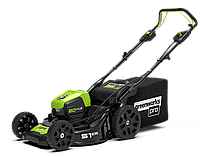 Мощная самоходная аккумуляторная газонокосилка GreenWorks GD80LM51SP Pro 80V 51 см бесщёточная без АКБ и ЗУ