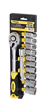 Ключ-тріскачка з набором насадок і подовжувачів 12шт CrV mid Sigma 6003701