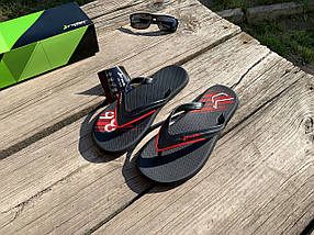 Чоловічі оригінальні в'єтнамки Rider Black Red чорні з червоним