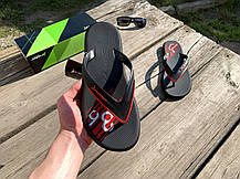 Чоловічі оригінальні в'єтнамки Rider Black Red чорні з червоним, фото 5