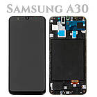 Модуль для Samsung Galaxy A30, Samsung A305 чорний, дисплей + сенсор, фото 3