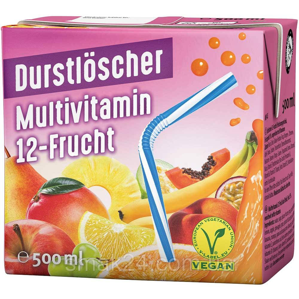 Чай холодний (крижаний) мультивітамінний Durstloscher 500 мл з трубочкою Німеччина