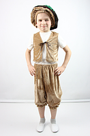 Костюм грибочка для хлопчика Боровик дитячий карнавальний із золотистого велюру 3-6 років №4
