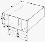 Шумоглушник прямокутний пластинчастий СР 400х200 Вентс, фото 2