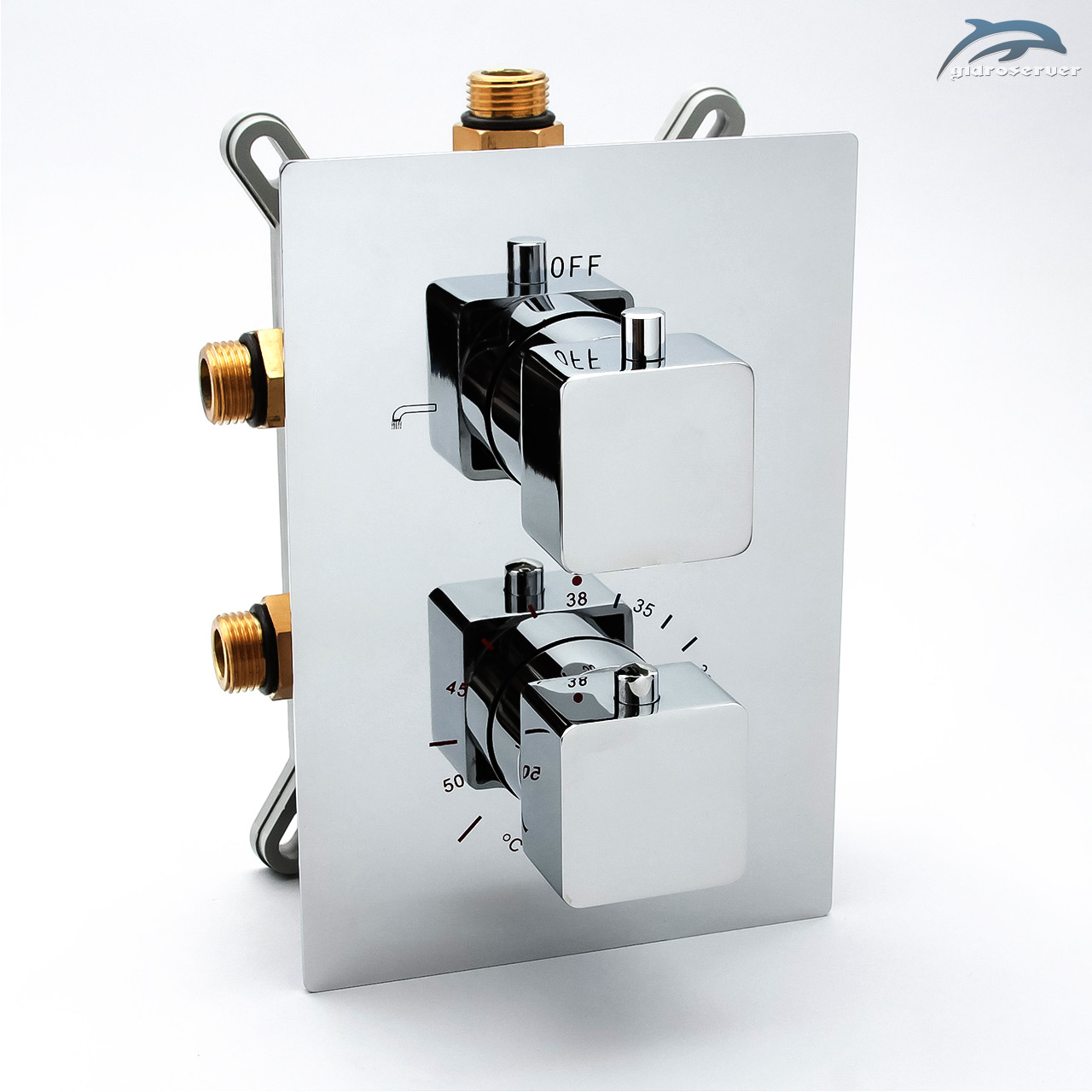 Термостатичний змішувач для душової системи прихованого монтажу LQST-02 з перемикачем на 3 положення.