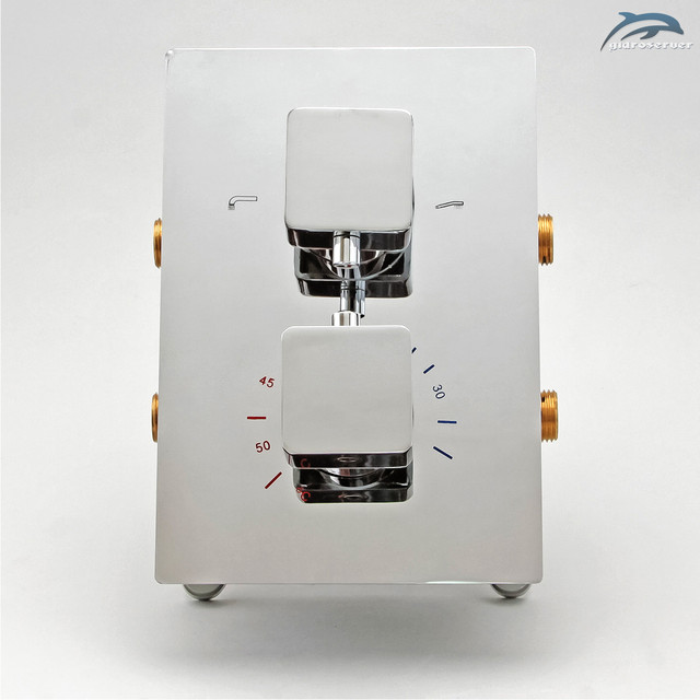 Термостатичний змішувач для душової системи прихованого монтажу BSKT-03 з перемикачем на 3 положення.