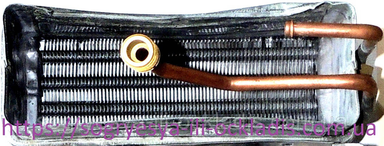 Теплообмінник 240/ 85/ 160 мм - шкіри (б.ф., Китай) колонок газових версію турбована, к.з. 0270/3., фото 1